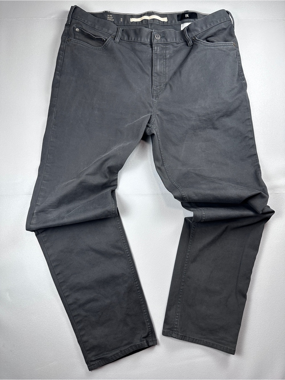 Banana Republic Men’s 38x32 Slim Traveler Pants Charcoal Stretch Twill